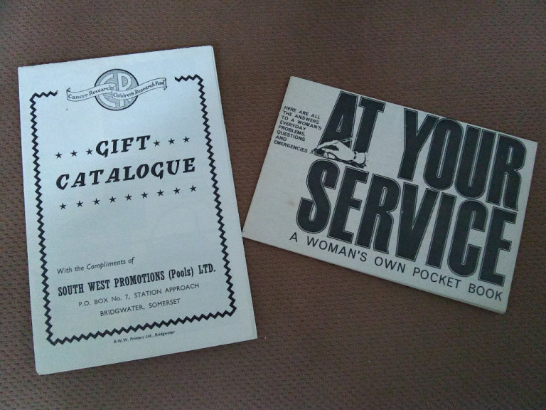 At Your Service 1969 Booklet+ Cancer Research Gift Catalogue 