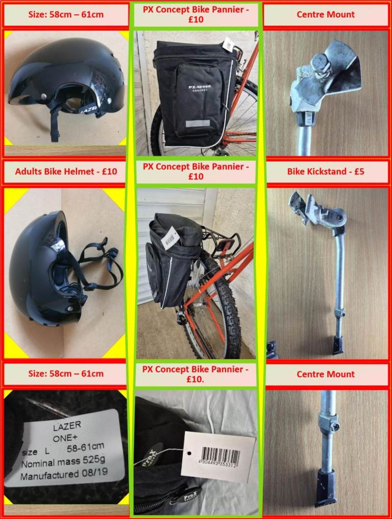 Bike Pannier or Adults Bike Helmet.