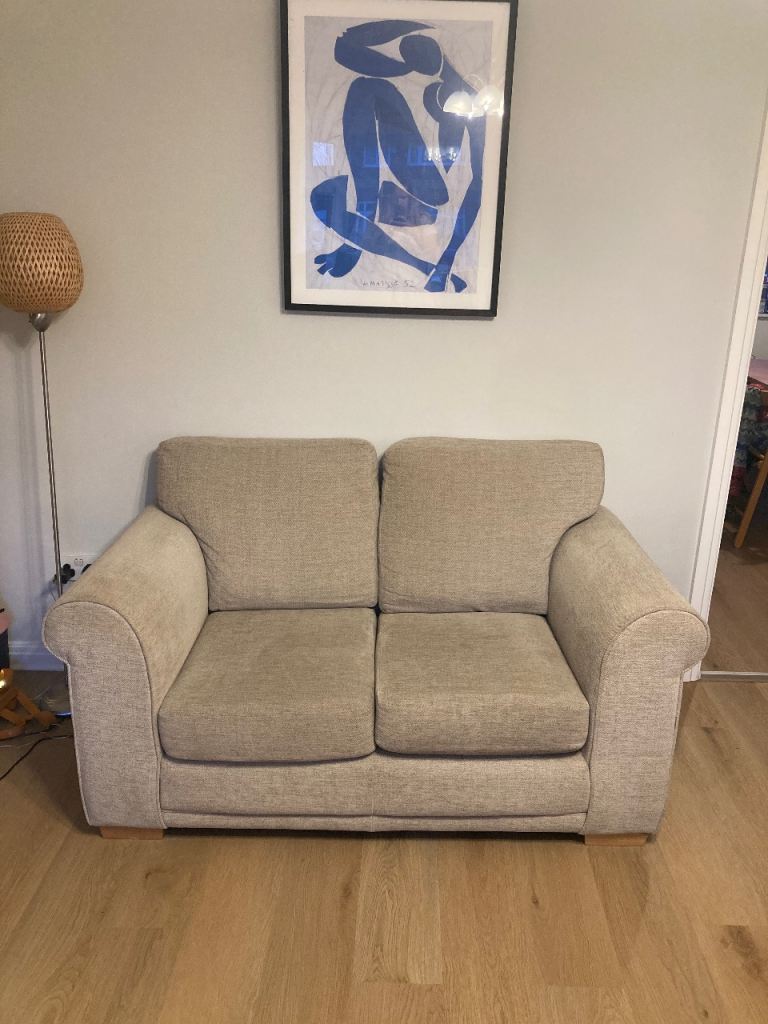 Light grey two person sofa