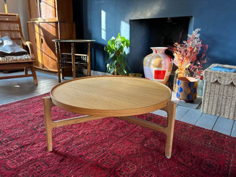La Redoute Alyasa Oak Veneer Coffee Table Diameter 74cm
