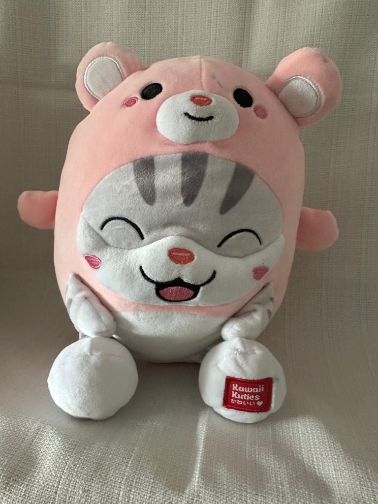 Kawaii Kuties Pink Cat Plush Toy – Good Condition
