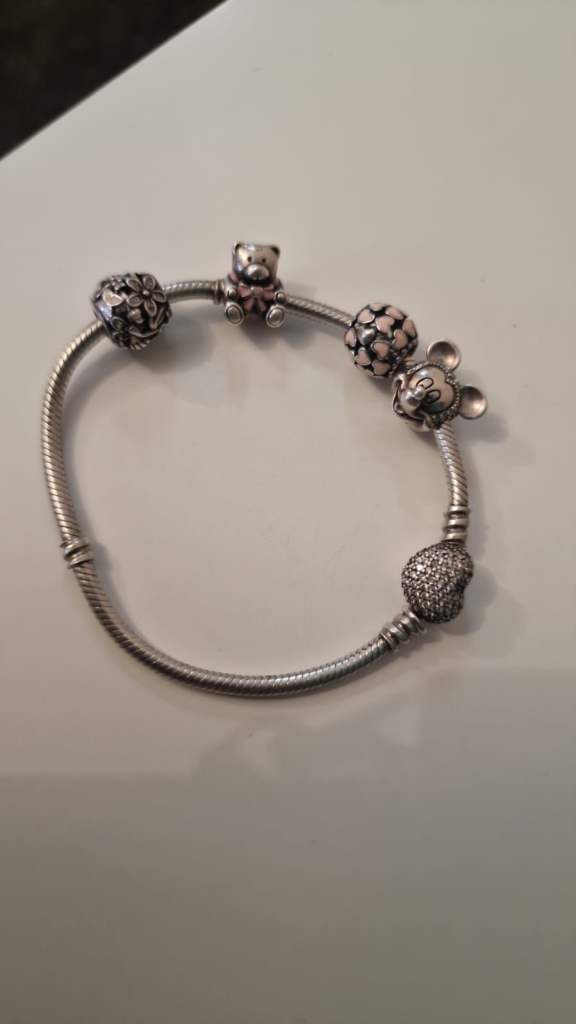 Pandora bracelet with charms 