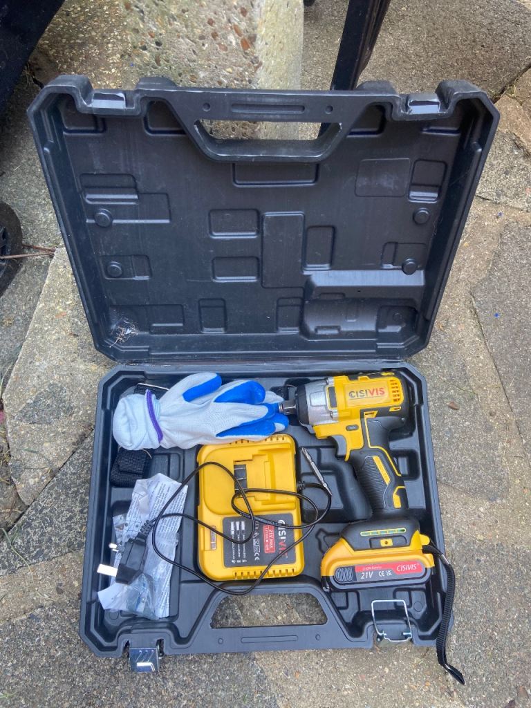 Cisivis 1/2” cordless impact drill set 21v - 1 battery & charger