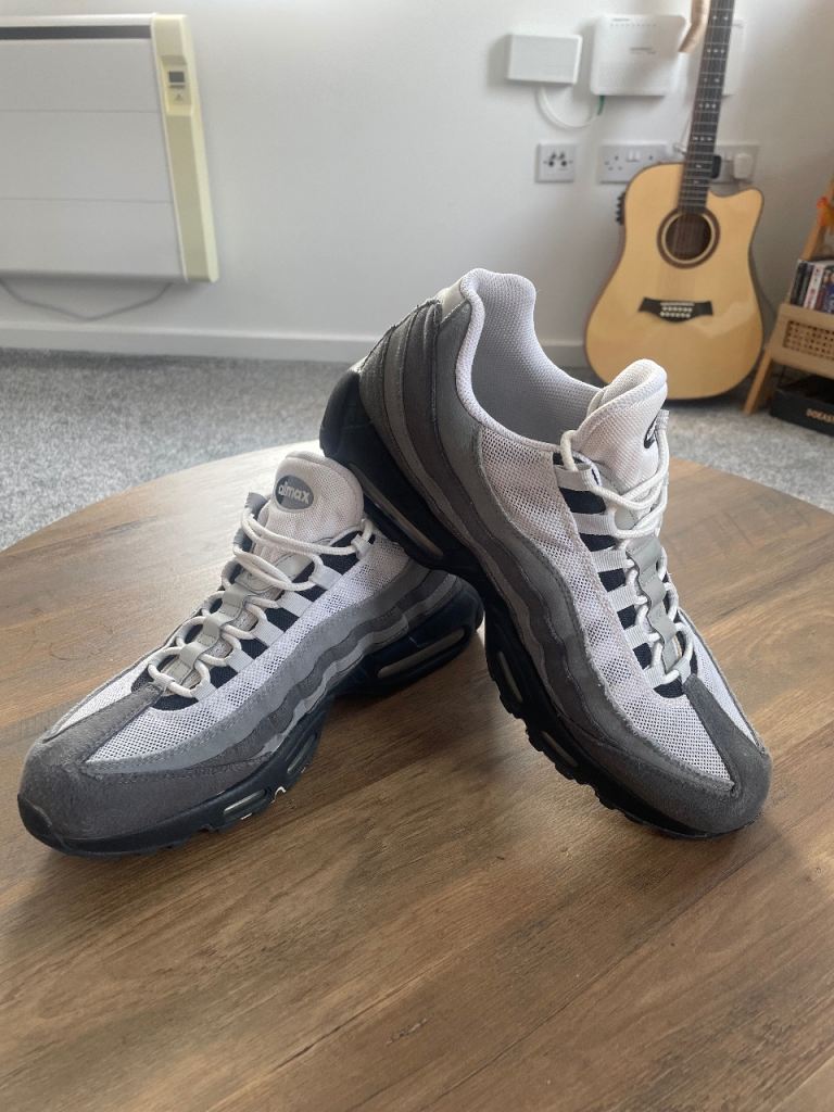 Air Max 95s in Grey (Retroreflective Heels) 