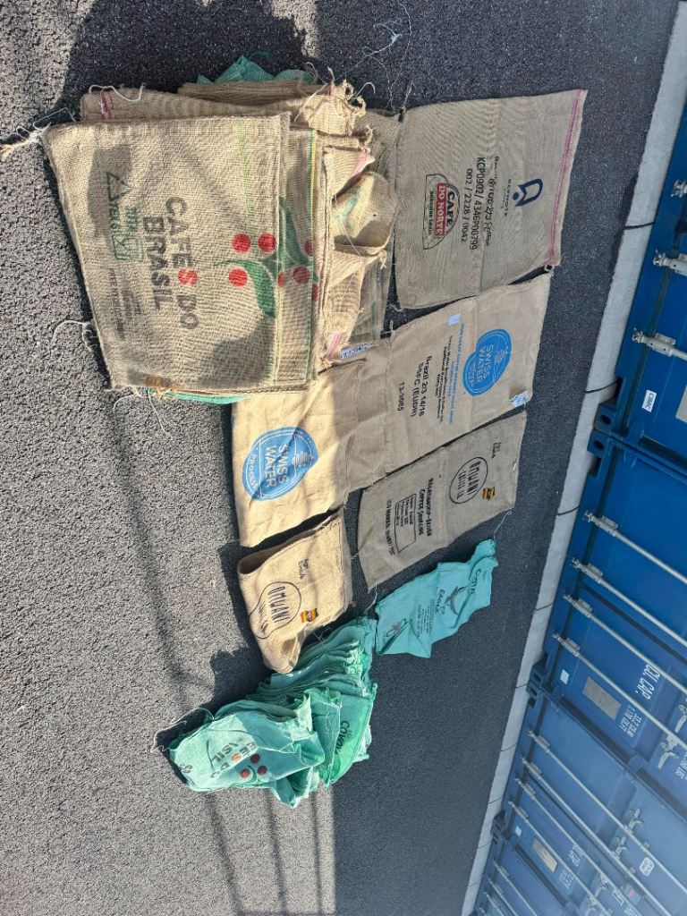 60 Used Empty Coffee Bags Sacks Garden Planter Smoker Fuel