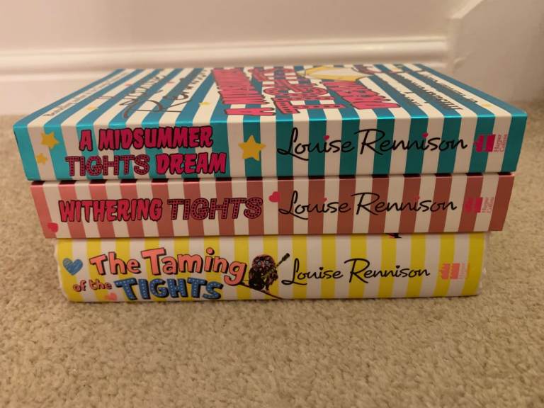 3 Louise Rennison Books Age 11+ Withering Tights/The Taming Tights/Midsummer Tights Dream VGC