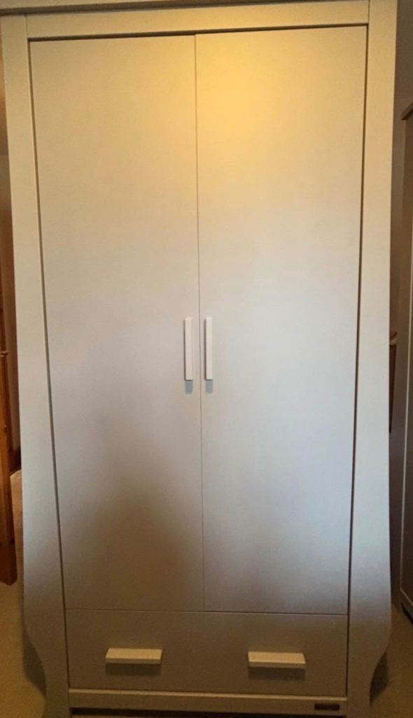 Grey Wardrobe with Drawers