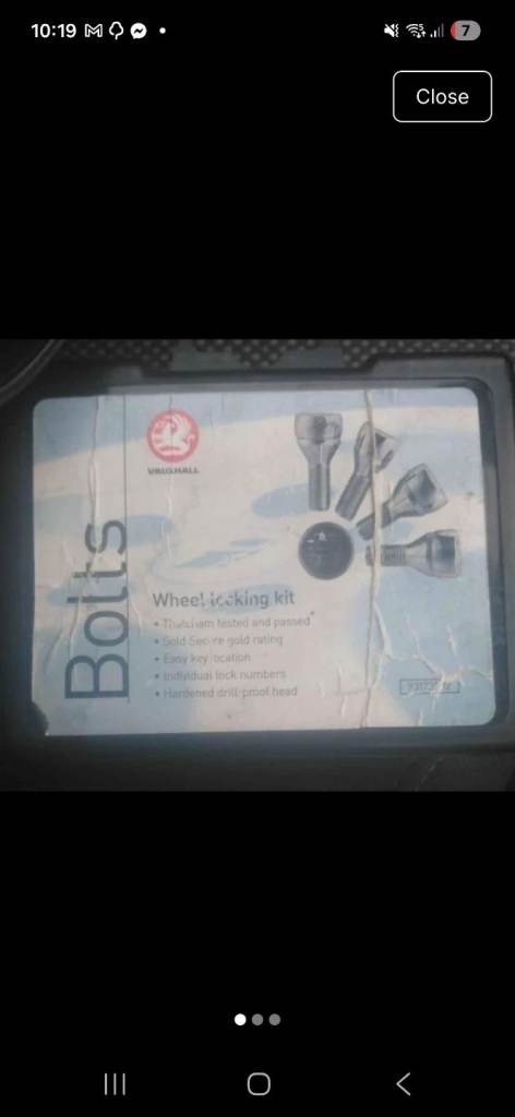 Vauxhall Alloy wheel locking nuts set number 182