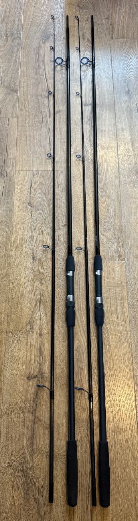 Pair of Hand-Built 12ft 2.5lb Carp Fishing Rods – Good Condition