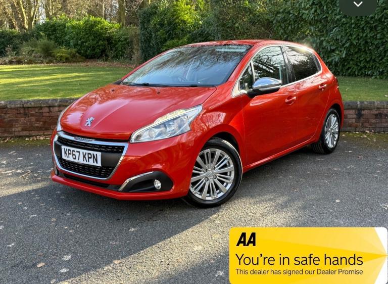 2017 Peugeot 208 1.2 PURETECH 82 ALLURE 5DR 92K (ORANGE) F.S.H AA APPROVED  HATCHBACK Petrol Manual