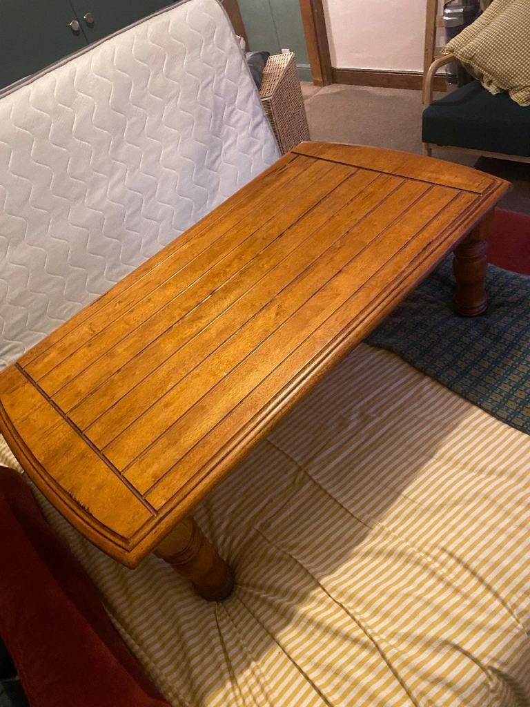 Low wooden coffee table 