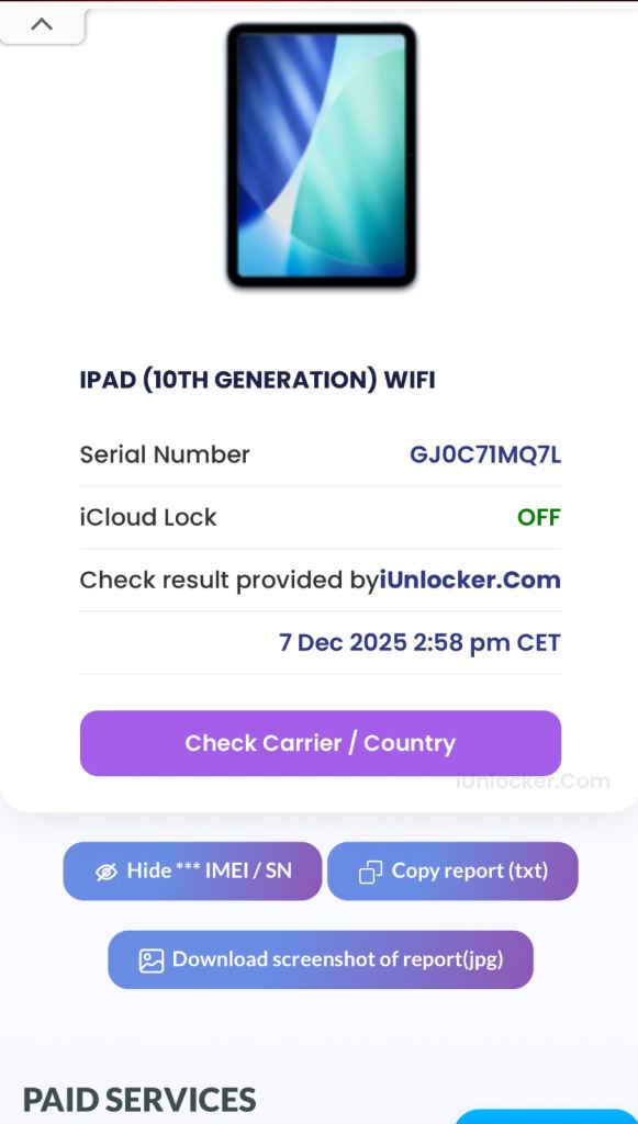 Apple iPad 10th Generation Read Description 