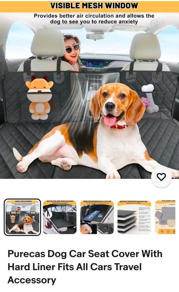 Dog car seat cover fits all cars 