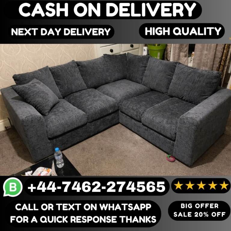 Chenille Corner or 3+2 Sofas Sale – Luxury Comfort at Unbeatable Prices!