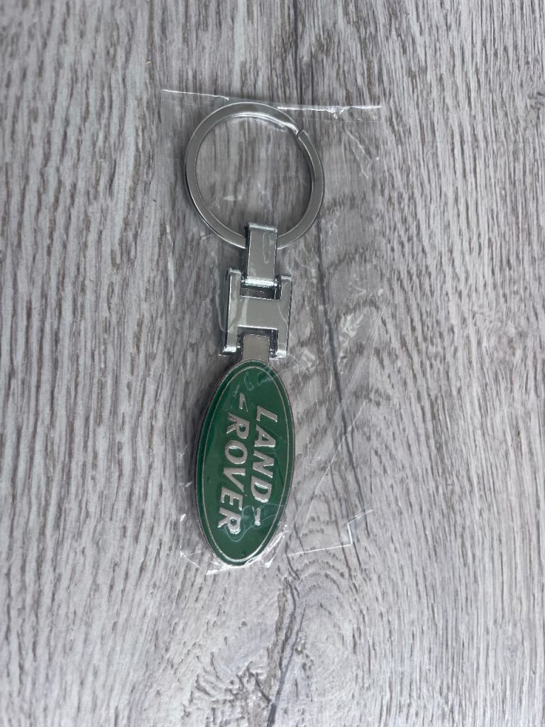 New Land Rover Keyring – Green and Silver Metal