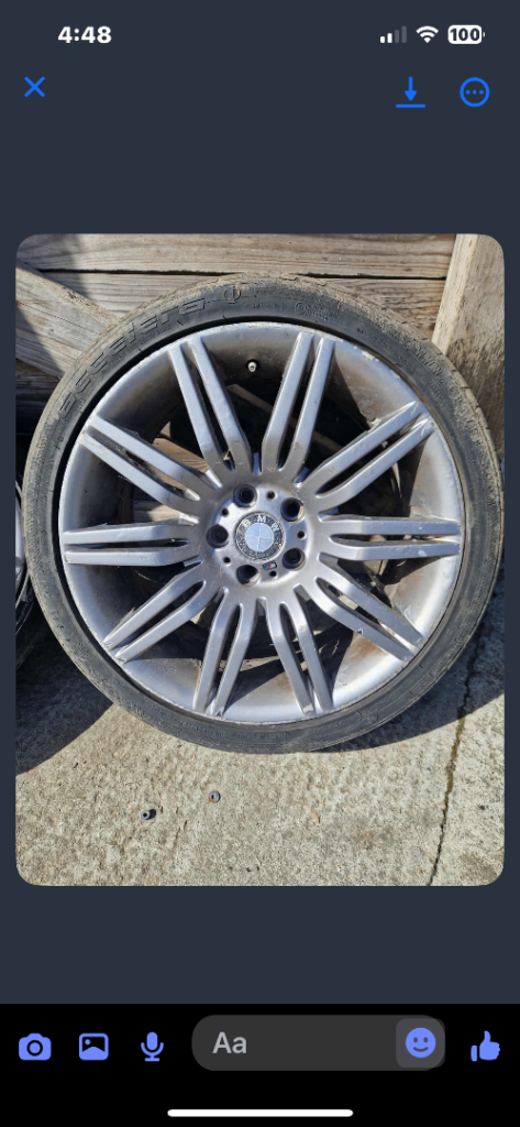 19 INCH SPIDER ALLOY WITH TYRE FOR BMW E60🛞