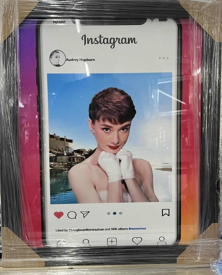 Audrey picture instagram picture with black frame NEW