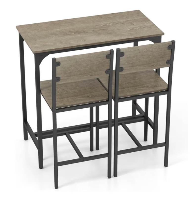 Breakfast bar and 2x stools. dining table