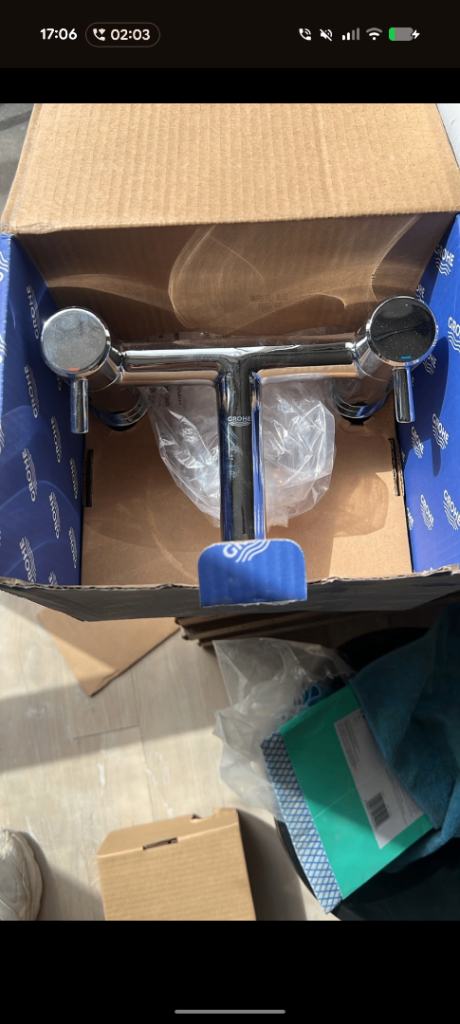 New Grohe Chrome Shower Mixer Tap in original packaging 