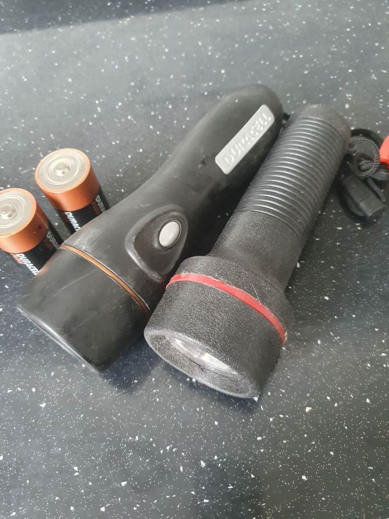 2 x rubber torches - £3 pair