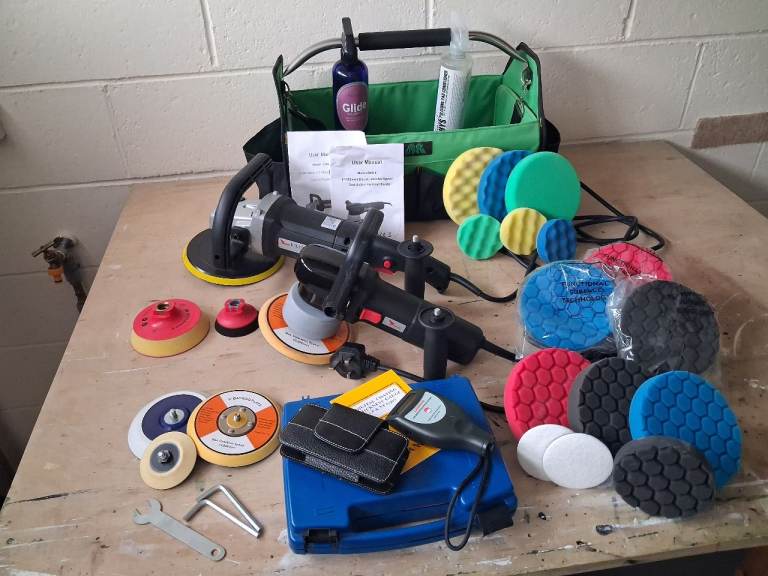 Two Car Rotary Polishers & Accessories