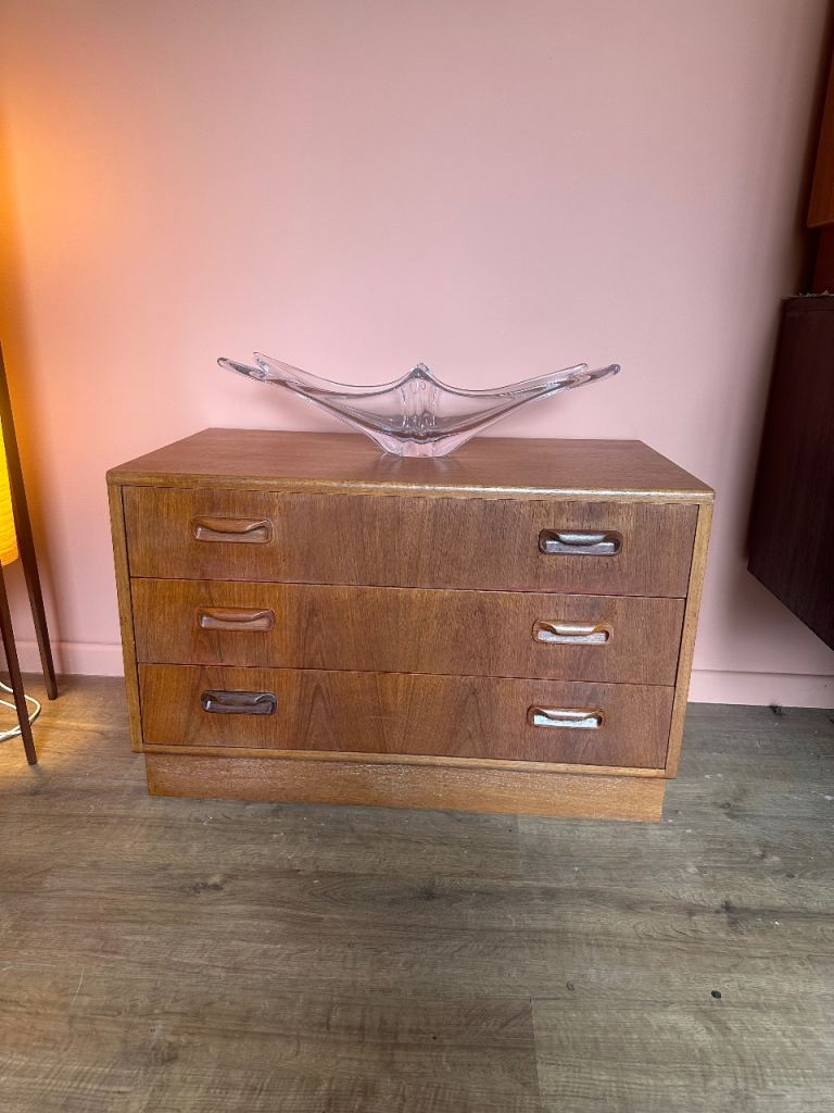 G Plan Chest of 3 Drawers – Good Condition Wood Brown Unit