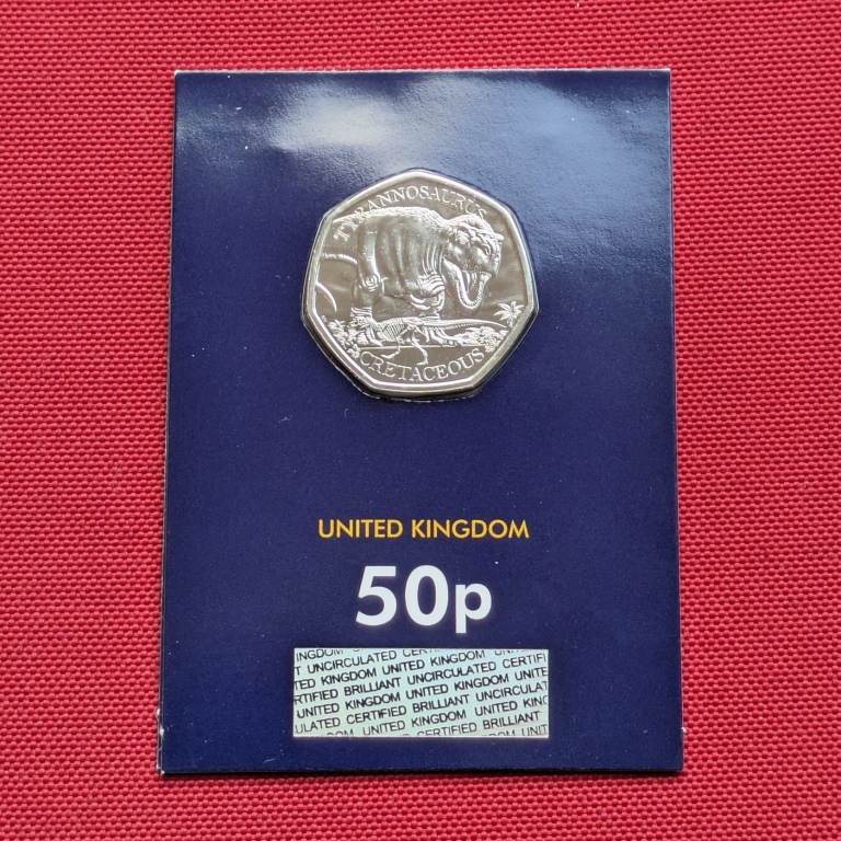 ♥NEW♥ 50p 2024 - Tyrannosaurus T-Rex UNCIRCULATED Fifty Pence coin