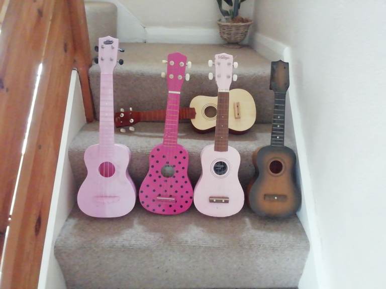 Ukuleles, a bit of fun for the kids. £4 Each 