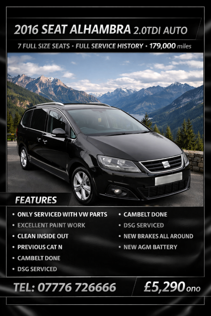 Seat, ALHAMBRA, MPV, 2016, Semi-Auto, 1968 (cc), 5 doors