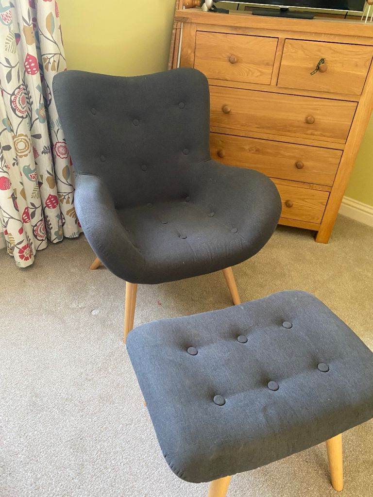 MADE Armchair and footstool