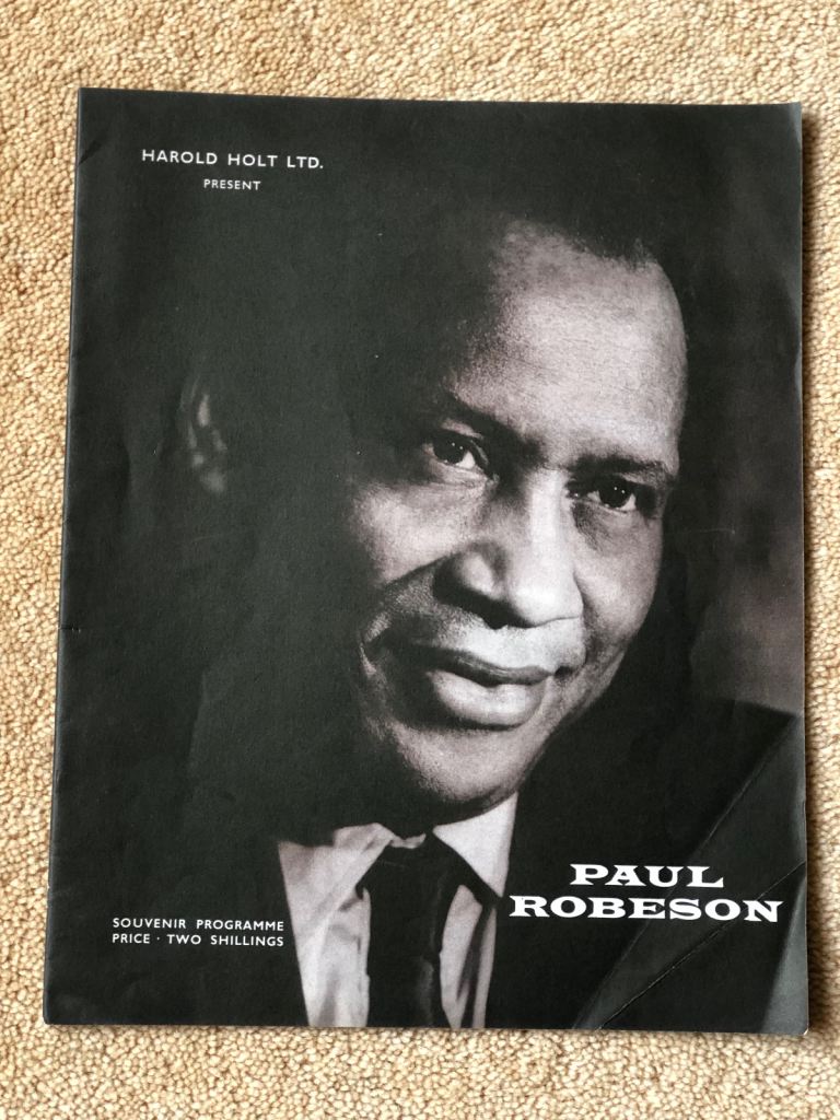 Paul Robeson Souvenir Programme Presented by Harold Holt Ltd - -Vintage