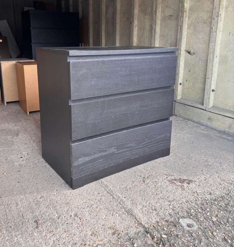IKEA malm black chest of drawers 