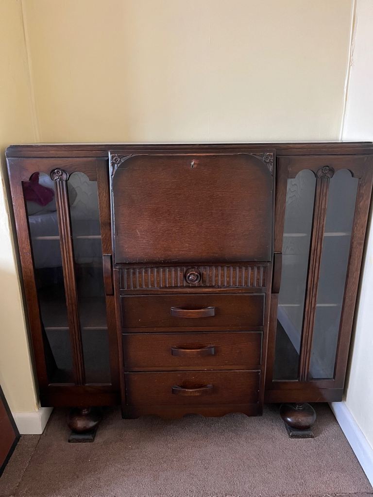 Oak writing bureau desk