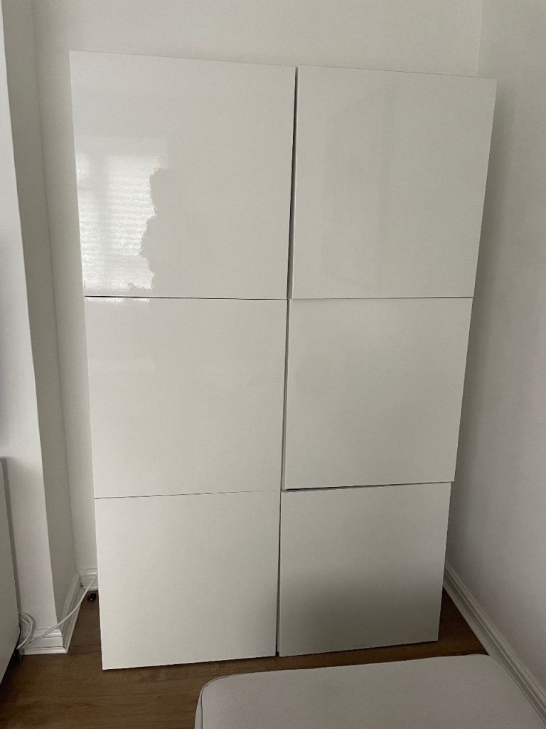 White unit tall  Doors gloss  – Good Condition