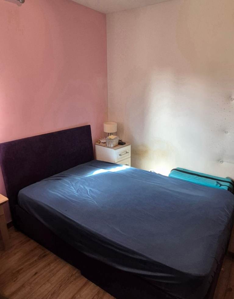 Queen size bed frame and mattress 