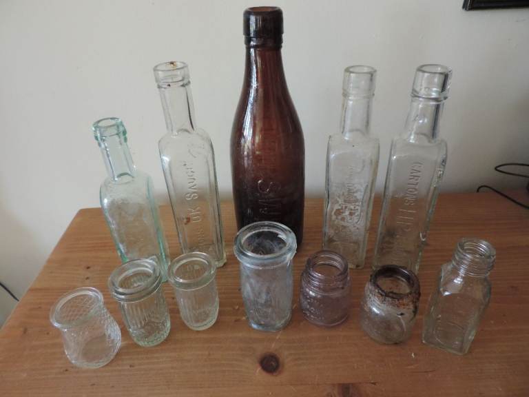 12 x Assortment of Vintage Glass Bottles 