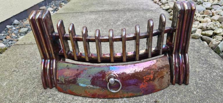 Vintage Iridescent Fire Place Grate - 2 Piece