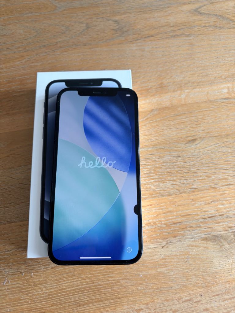 Apple I phone 12 with box and brand new original cable