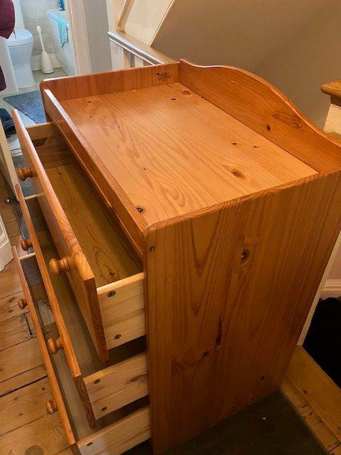 Changing Table and Drawers (wooden, Mothercare)