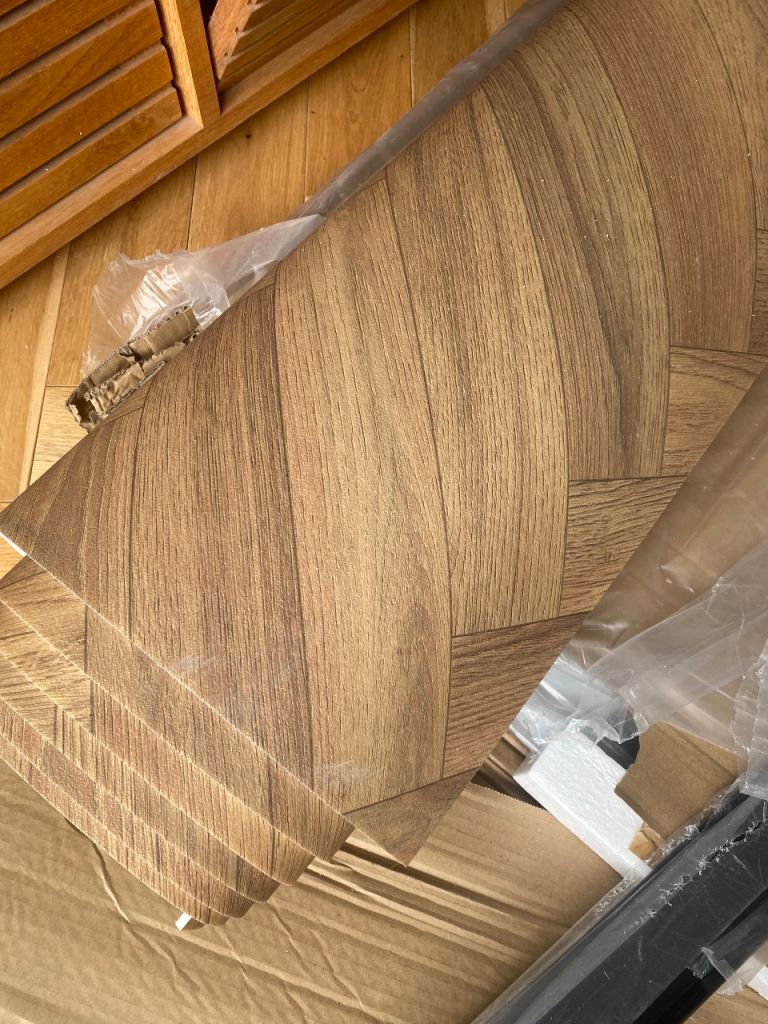 Herringbone effect vinyl flooring