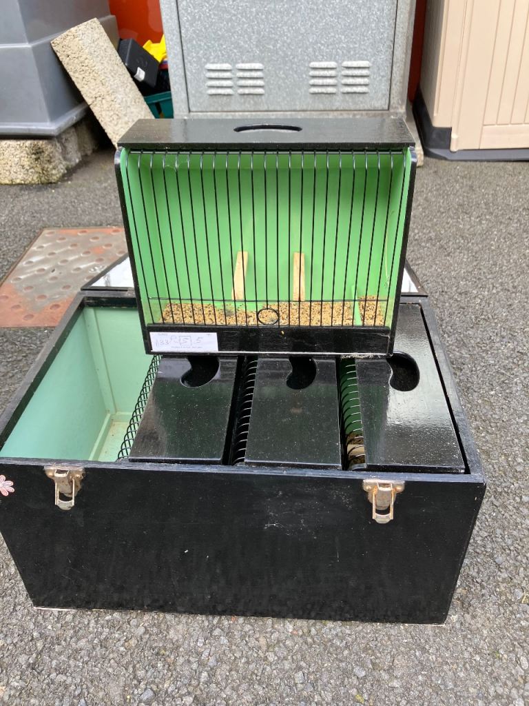 Bird carrier box and four cages