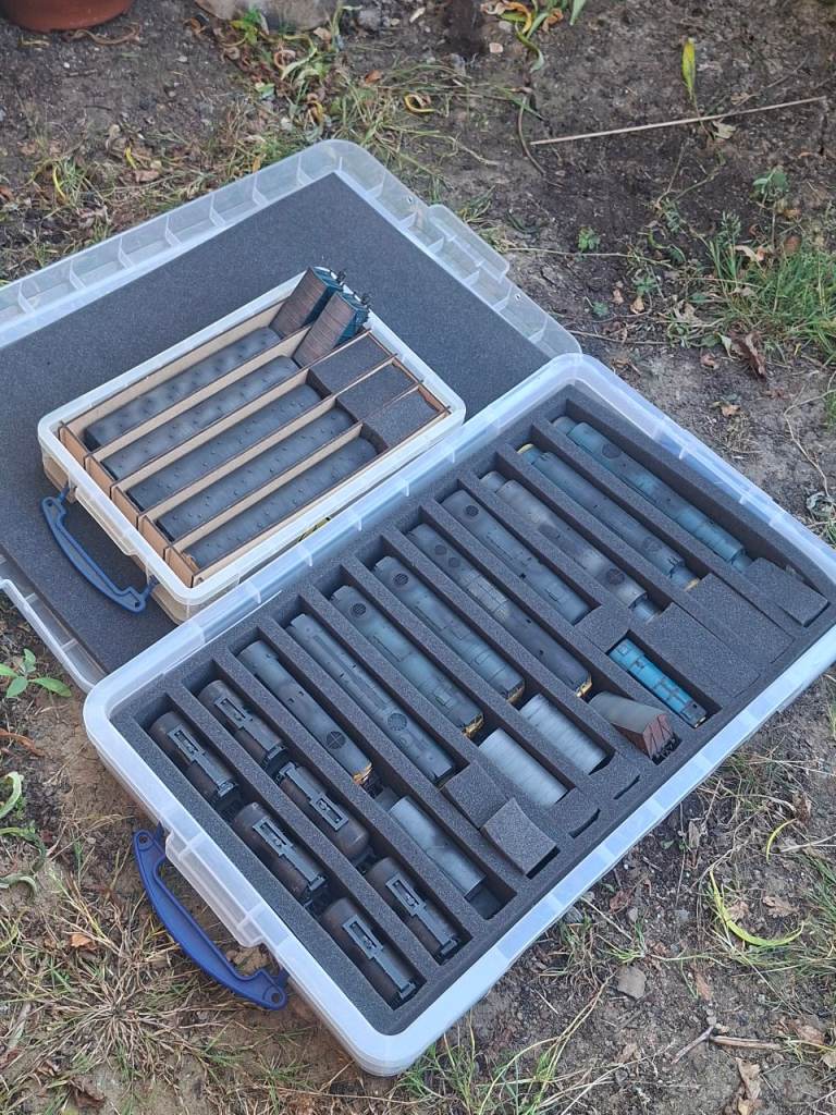 Large collection of Model Railway Locos with storage box some boxed some not. 