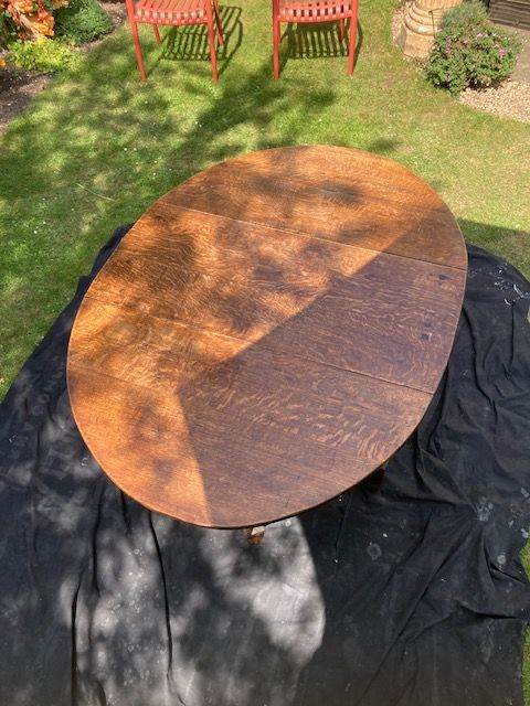 Antique oak, gate-leg, drop-leaf table for sale