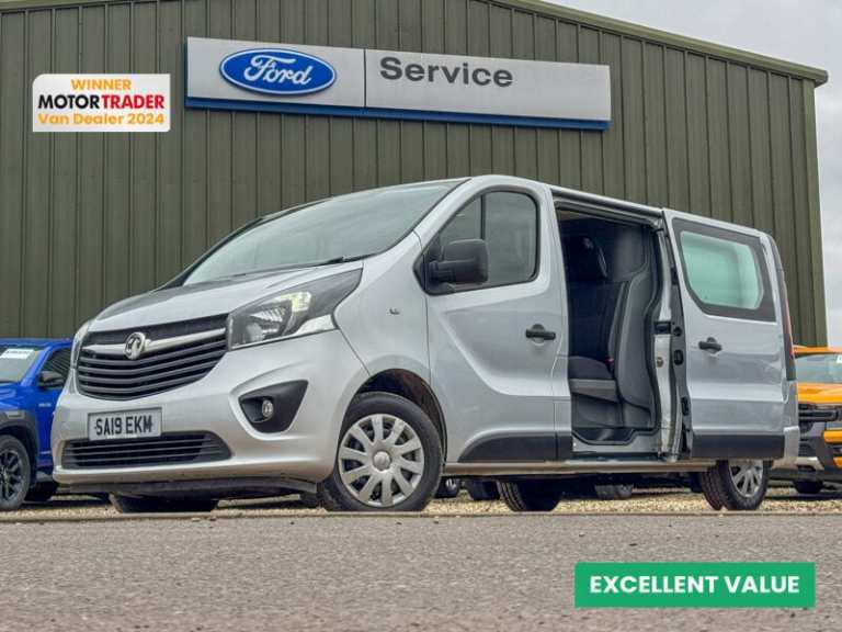 2019 Vauxhall Vivaro Crew Cab LWB L2H1 2900 6 Seats 125ps Sportive Cdti Biturbo Air Con Sensors C...