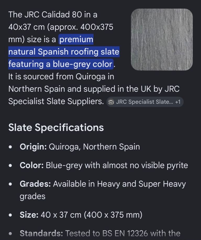 Slate JRC Calidad 400x375 approx 350 slates 