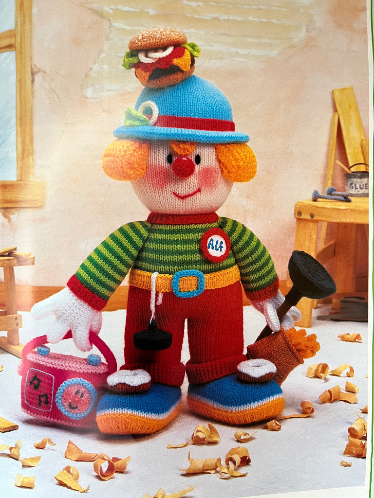 Jean Greenhowes Toy Knitting Patterns Book Tradesmen Clowns The Red Nose Gang Part 4