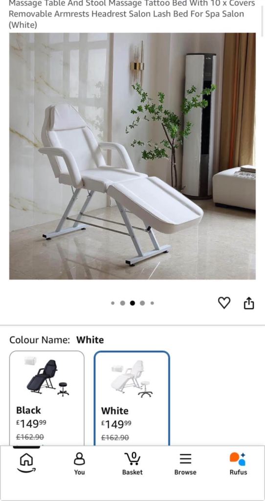 Beauty Bed with Stool
