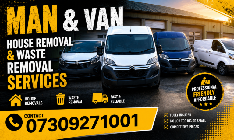 🚚 Manchester Man and van House Removal and Rubbish,Same day Services 🚚