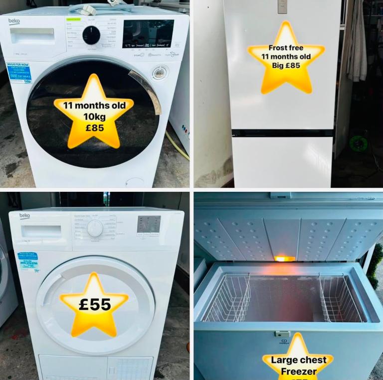 🚚WASHING MACHINE + FRIDGE FREEZER+DRYER🚚SAMEDAY DELIVERY AVAILABLE🚚