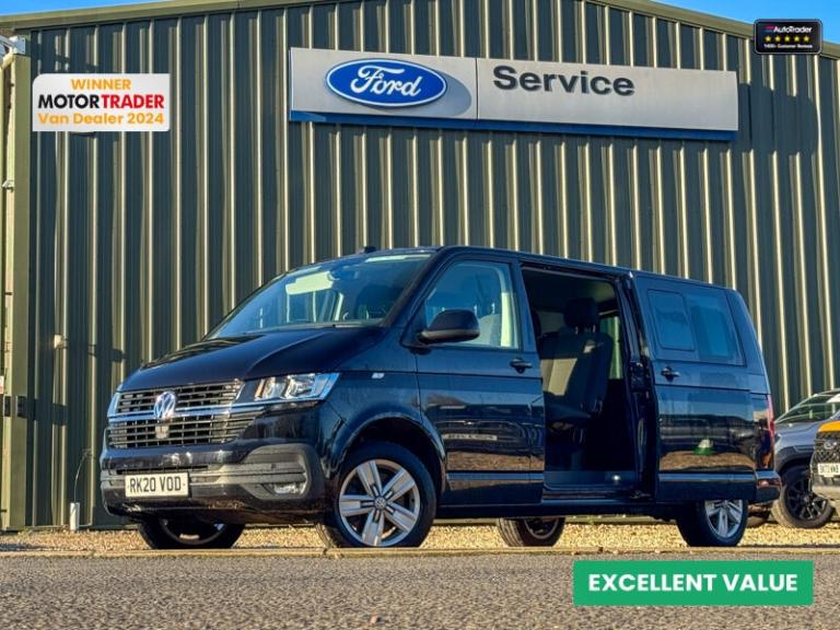 2020 Volkswagen Transporter Crew Cab LWB L2H1 T32 150BHP Kombi Highline Alloys Air Con Sensors EU...